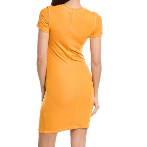 ATM Anthony Thomas Melillo Rib T Shirt Dress - Papaya - Picture 2 of 8